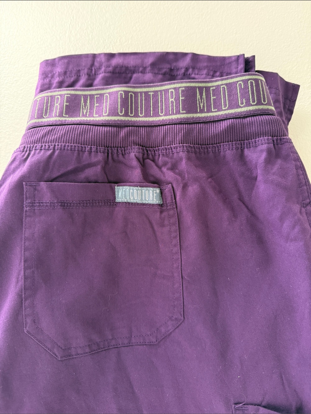 Med Couture Purple Jogger Pants with Branded Waistband
